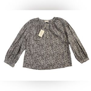 Universal Thread Black and White Floral Button Down Shirt